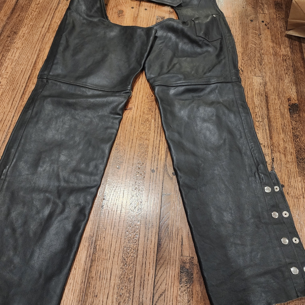 Black Leather Chaps